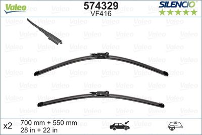 BOS-3397007256 Silecek Seti Aerotwin 700 - 550mm  ( Opel    Zafira ) 70/55 (Muz Tipi  Klas )