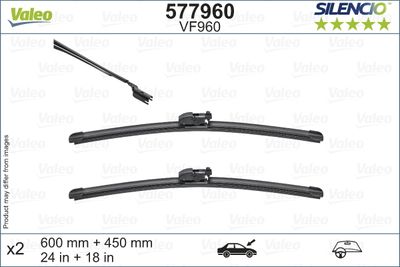 VAL-577960 Valeo Silencio X-Trm Flat Blade (X2) (600+450 Mm) Mazda 6 (12/12/)  Cx-5 (05/17/)