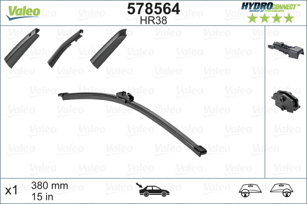 VAL-578564 Silecek Supurgesi Hydroconnect 380 Mm