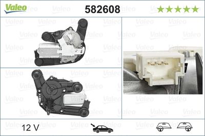 VAL-582608 Silecek Motoru (Arka) Citroen C4  C4 Entreprise (09/10/)  Ds4 (04/11/)  Ds5  Ds5 Hybrid (10/11)  Peu