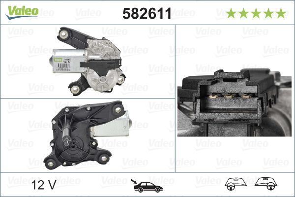 9132802 Silecek Motoru Arka   Corsa C Combo C Meriva A