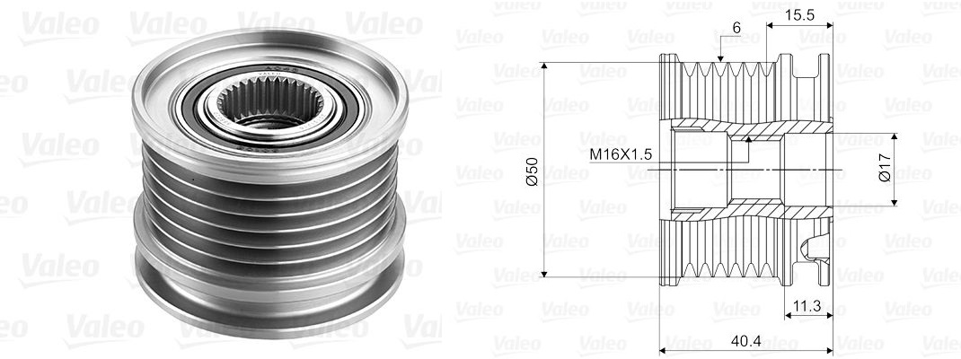 ABA-25750015 Alternator Kasnagi (Mercedes Om611,612,613-Om646,647,648-Om651 / Sprinter-Vito-Viano)