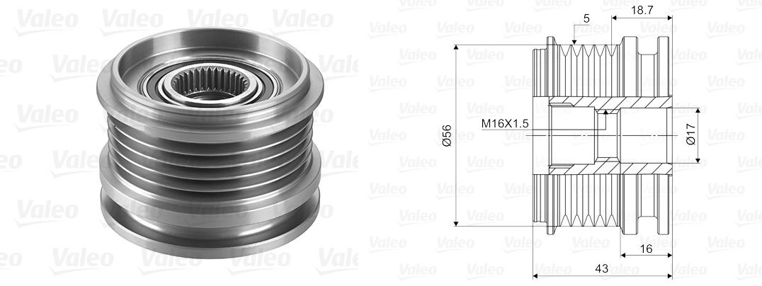 INA-535000910 Alternator Kasnagi (Rulmanli)Polo Felicia Ibiza 1.7 Sdi 1.9 D Aef-A