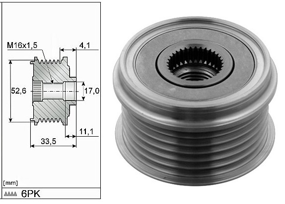 ABA-25750025 Alternator Gergi Rulmani Porsche 911 3.4 3.6 3.8 [97] Boxter 3.2 3.4 [04] Cayman 3.4 [05] [Ina Tip] [5852.634.25]