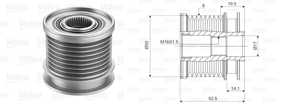 GAT-OAP7123 Alternator Kasnagi ( Mercedes  Ml280-300-320 Cdi 05-11 )