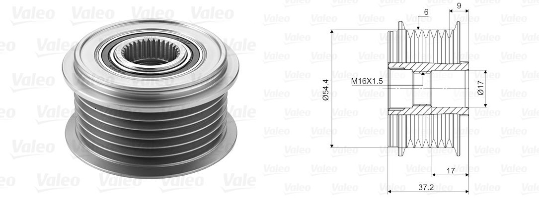 ZEN 5524 Alternator Kasnak Ford Focus 2.0 6 Kanal