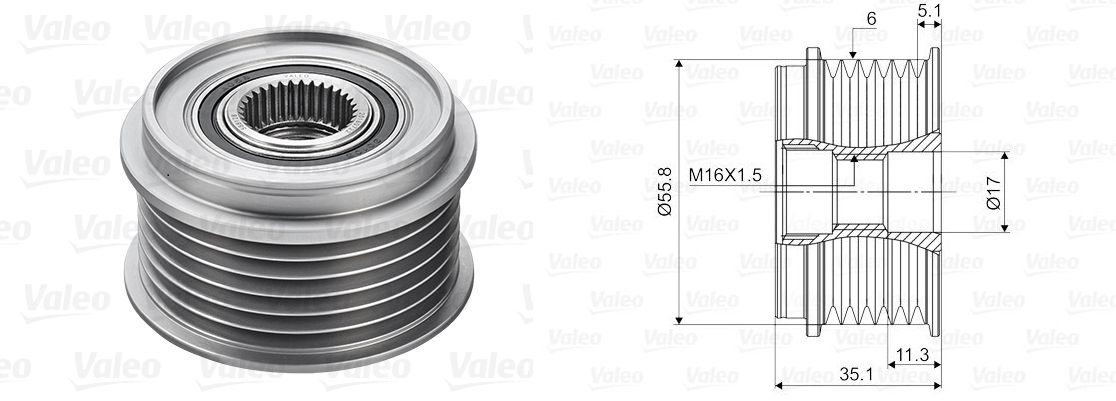 INA 535 0222 10 Alternatör Kasnagi Rulmanli Amarok-Touareg-Crafter-A4-A5-A6-Q5-Q7