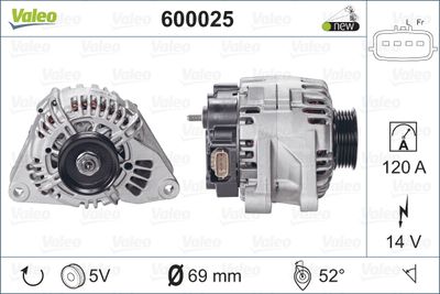 VAL-600025 Alternator 12 V 120a Hyundai Terracan 3,5 V6