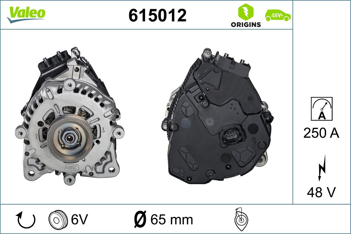 VAL-615012 Mars Alternatoru 48v 250a Vw Golf Audi A3 Seat Leon