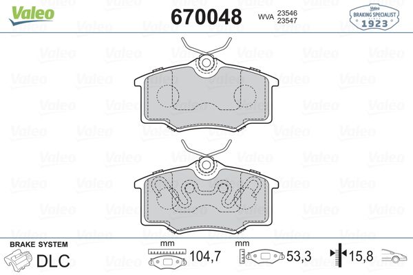 VAL-670048 Fren Balatasi On (Opel  Corsa 1.4/1.7d 99-03 )