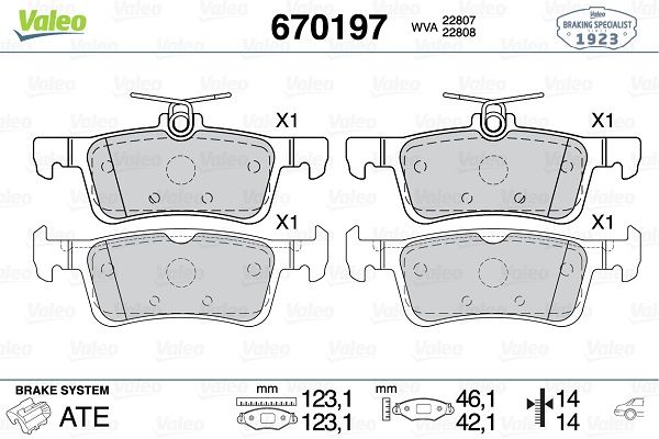 VAL-670197 Fren Balatasi Arka Ford Fiesta 17-