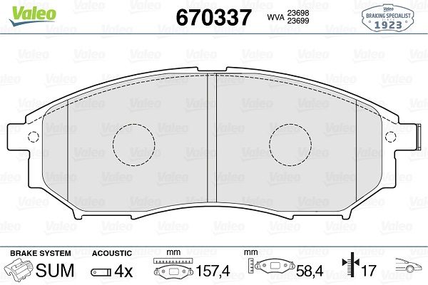 FRD FDB1881 Fren Balatasi Ön 17'' Jant Navara (D40) : Pathfinder 05-14 : Fx (S50) Fx35/Fx45 06-08 : Qashqai+2 (Jj10) 4wd 08-13
