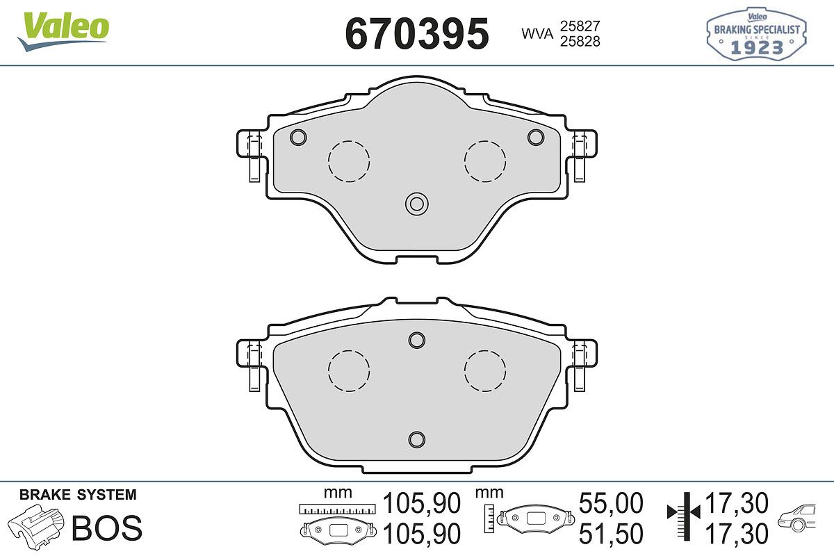 VAL-670395 Fren Balatasi Arka Astra L-Grandland-C4 Grand/Spacetourer-C5 Aircross-P508-P5008-P308-P3008-Ds4-Ds7
