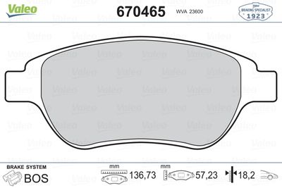 VAL-670465 Fren Balatasi On  P207 06> P307 00> Doblo 01> Partner 03> Berlingo 00> C3 02> C4 04> Xsara 00>