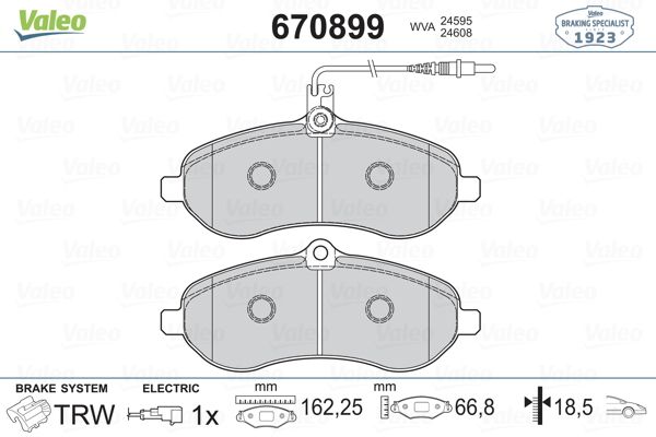 VAL-670899 Fren Balatasi On (Fiat Sucudo 1.6jtd 2.0jtd Citroen Jumper 1.6 Hdi 2.0 Hdi Peugeot Expert 1.6 Hdi 2.0 Hdi )