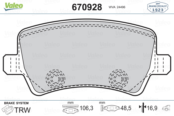 FRD-FDB1933 Fren Balatasi Arka (Ford  Mondeo Iv- S-Max 2.0tdci  07-\Kuga 2.0tdci-4x4  08-)(Volvo  S80 Ii - V70 Ii  2.0-2.0t  07-)(Land Rover-Fre