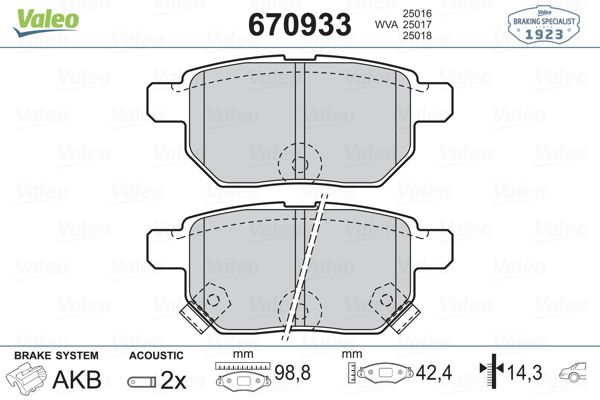AN-716WK Disk Fren Balatasi Arka    Toyota Auris 1.4 Vvti,1.6 Vvti 03-07 Yaris 1.0 Vvt-İ 01-06 ,1.8 Vvt-İ 01-07 Corolla Sedan E12j,E12t 1.4 Vvt-İ 08-02 , 11-06 , 1.6 11-06