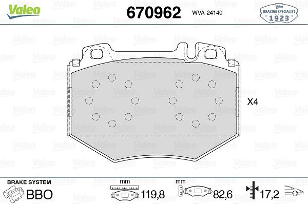 ZEG1065-00 Fren Balata On Mercedes S Serisi (W220) S 500 1998-2005 / Mercedes S Serisi (W220) S 600 1998-2005