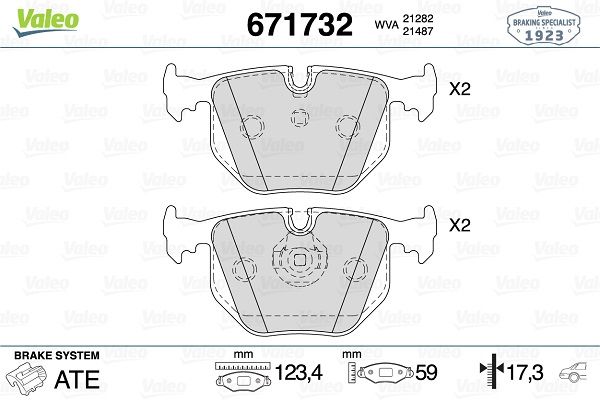 VAL-671732 Fren Disk Balatasi Arka Range 3.0d 3.6d 4.2 4.4 02 02 - 08 12
