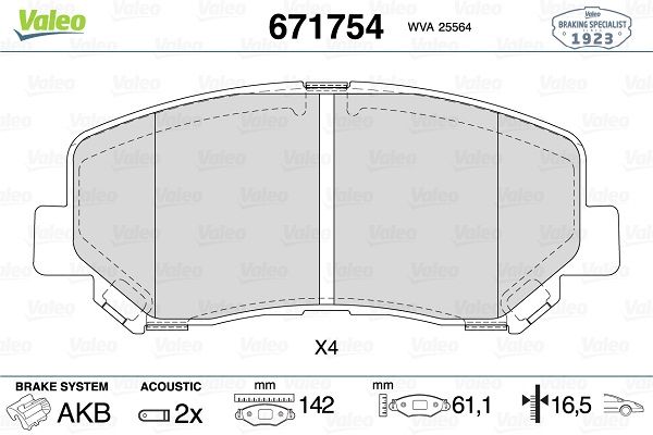 ZEG1513-02 Fren Balata On Ikazli Mazda Cx-5 (Ke,Gh) 2.0 - 2.2 D 4x4 2011- / Jeep Cherokee (Kl) 2.0 Crd - 3.2 V6 2014-