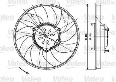 TPR-117987001 Fan Motoru-320 Mm 240w (Vw Crafter 06-16  Mercedes Sprinter 06-)