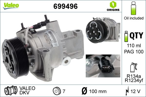 OE-ORIJINAL 926006053R Klima Kompresörü Renault Taliant 21> Symbol Iii 17> Dacia Duster Ii 18> 1.0tce 1.3tce