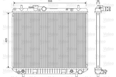 VAL-701593 Motor Su Radyatoru Daihatsu Terios 1.3 94-05 Otomatik 425×559x16