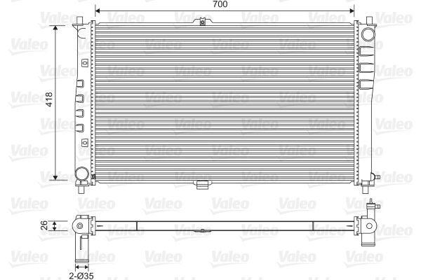 KALE-345940 Radyator Carnival I Carnival Ii 2.9 Td-Crdi (99+) Al Pl Brz