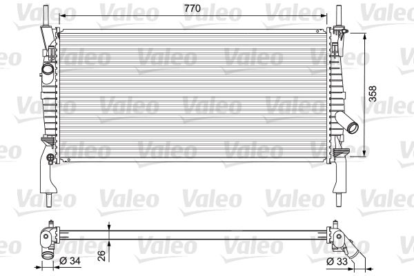 KALE-0222281AB Radyator Transit V347 2.2 2.4 Tdci (06+) (Ac) (Mt) Al/Pl/Brz
