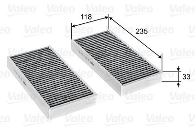 VAL-715811 Klima Filtresi Karbonlu Bmw F40-F44-F45-F46-F48-F49-F39 Mini F54-F56-F57-F60