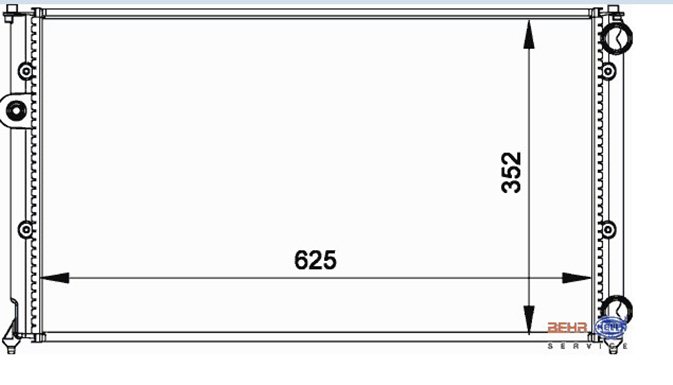 KLR-346055 Su Radyatoru-Klimali 628×377 (Vw Caddy 96-03  Polo Cls 96-00  Seat Ibiza 93-99) Aft-1f-1y