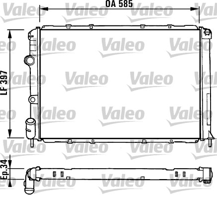 KLR-363065 Su Radyatoru Renault Megane I (Ba0/1) 1.4i 16v 96 / 03 (Mt) [Mekanik] [585x398x34]