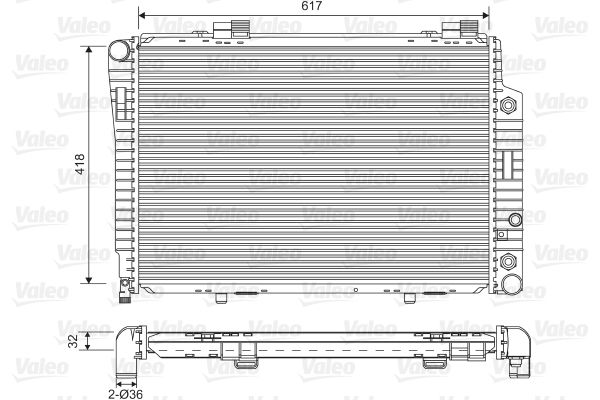 16-2828B Su Radyatoru Brazing Mercedes C Class (W202) C 180 A-T Ac+ 1993-2000