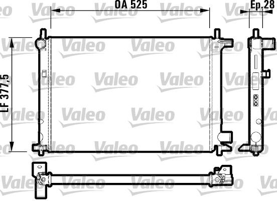 16-1911 Su Radyatoru Mekanik Ford Fiesta Iv 1.25i -1.4i 16v - 1.8 Di M-T 1996-2002/  Fiesta V 1.6i 16v  Efi M-T 2001-2008/ Mazda 121 (Jasm,Jbsm) 1.25 M-T 1996-2003
