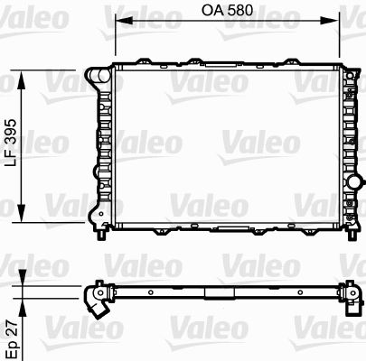 KLR-3901011AB Su Radyatoru Al/Brz  (Alfa Romeo  156 1.9/2.4 Jtd 16v (00-06) (Nac) (Mt))