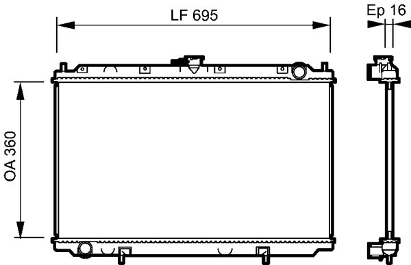 VEKA 16-3106B Su Radyatörü Brazing Nissan Primera (P11) 1.6i 16v M-T 1996-2001