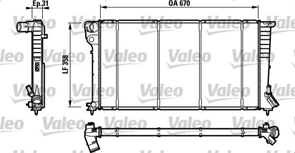 KALE-2051011AB Radyator 306 Ii 1.9td Al/Pl/Brz