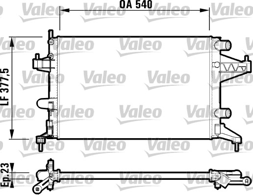 WISCO 2113302-00 Su Radyatoru Brazing Mt-At 538x369x23 Opel Corsa C Combo C Tigra Z10xe Z12xe Z14xe Z14xep00 >