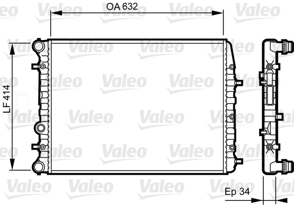 16-4416 Su Radyatoru Mekanik Volkswagen Polo (9n_) 1.4i 16v M-T 2001-2012