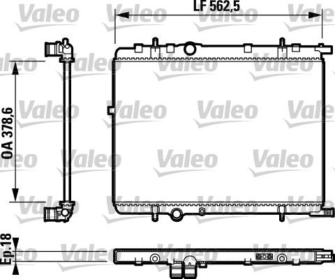 KLR-2040011AB Radyator 1 Sira ( Peugeot   206 / 307 / Citroen   Xsara 2.0i 16v )