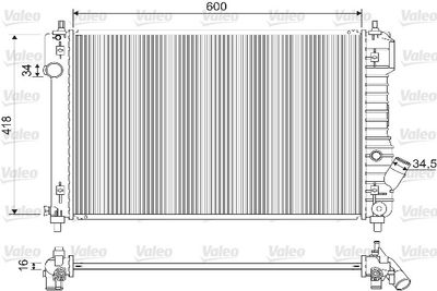 16-1616B Su Radyatoru Brazing Chevrolet Aveo (T250) 1.4i / Kalos (T200) 1.4 16v M-T Ac+/- 2006-2011