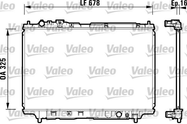 KLR-359800 Su Radyatoru Brazing (Mazda 323 Cv, 323 Pv, 323 Sv 1.3/1.5/1.8 16v 2.0d 94 / 98 (Mt) (Ac/Nac) 330×688x26