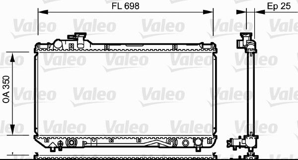 KLR-351915 Su Radyatoru (Toyota  Rav4 2.0 16v 94/97  350×698x26  Manuel  )