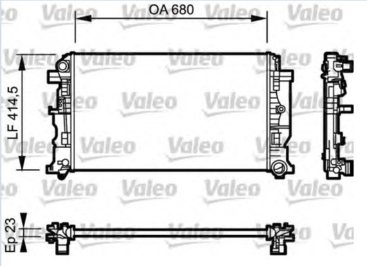 VAL-701475 Su Radyatoru (Kalin Tip 32mm 414×680) Mercedes Sprinter W906 Vw Crafter 2.0tdi 2.5 Tdi
