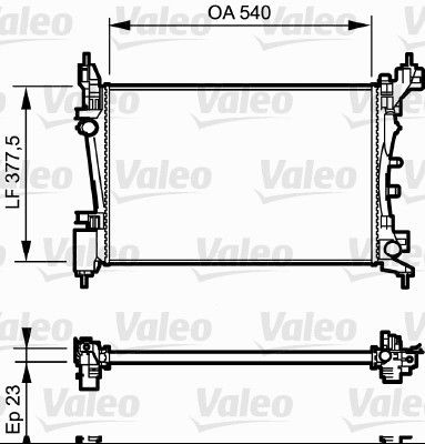 HLL-8MK 366 302-771 Radyator Fiat Grande Punto - Fiorino 1.2 1.4 1.4 16v 05- (Mt) Mekanik