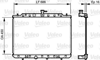 VAL-735205 Radyator X-Trail 03-07->