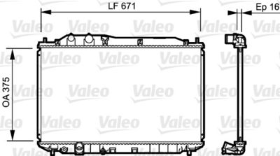DEN-DRM40028 Su Radyatoru Honda Civic 06- 671×375×16
