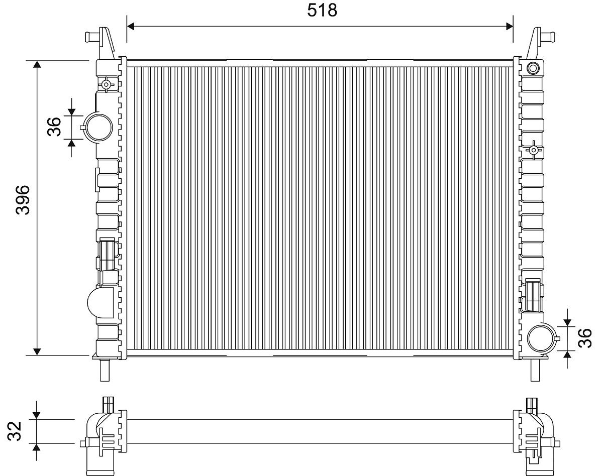 NRF 59120 Su Radyatörü Brazing Albea Palio
