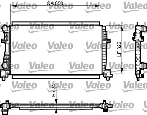 MAHLE-CR2057000S (Behr) Su Radyatoru Golf Vii T-Roc Touran A3 Q2 Leon 1.2 Tfsi 1.6 Tdi 13>