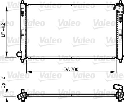 KALE-345990 Radyator C4 Aircross (08+) Outlander (06-12) 2.0 Did Al Pl Brz